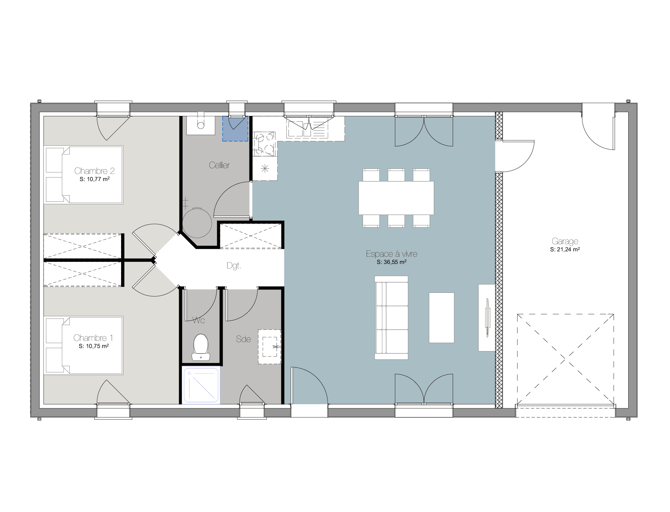 NOS PLANS & MAISONS 3 pièces