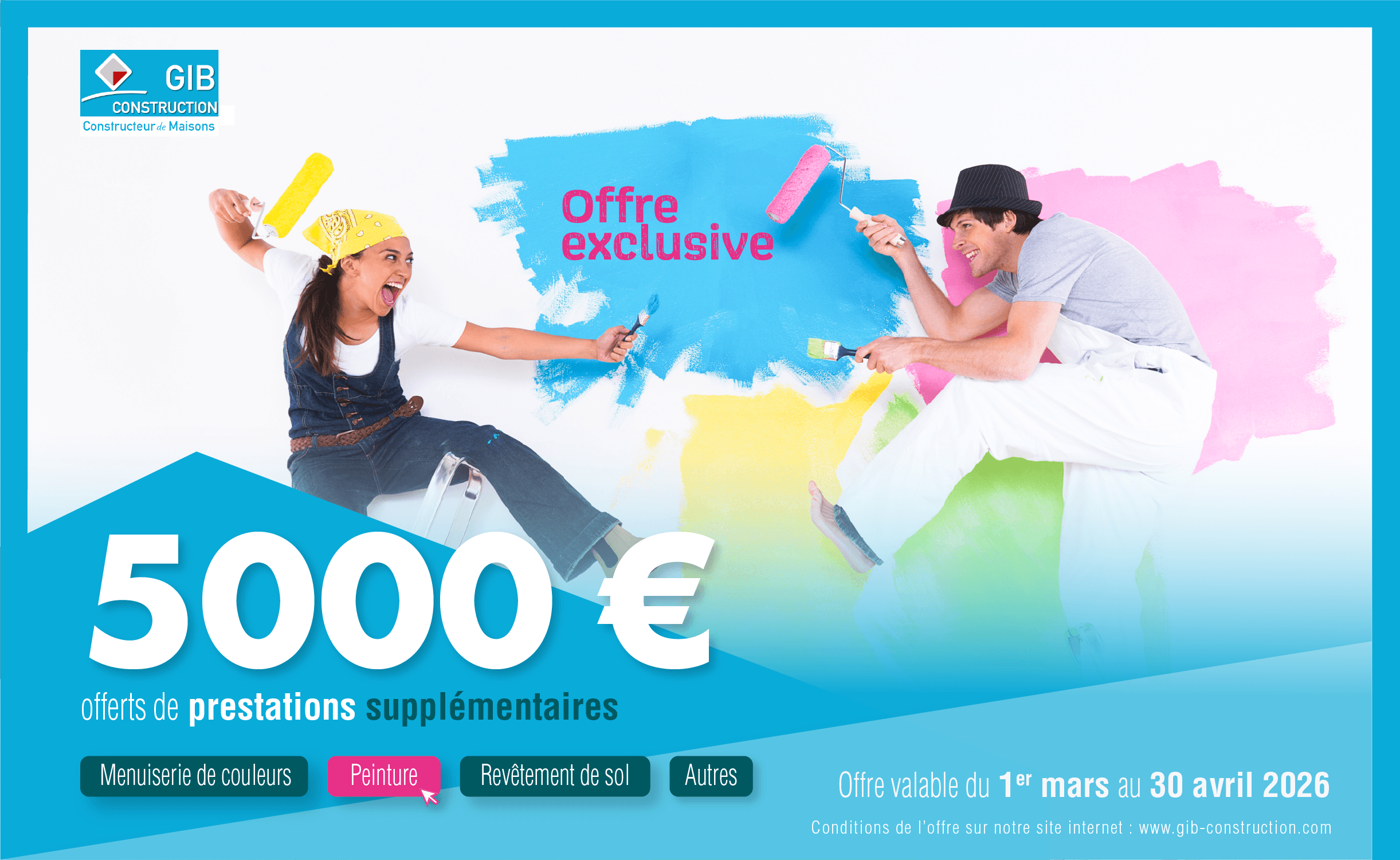 5 000 € de prestations supplémentaires offerts pour votre future maison