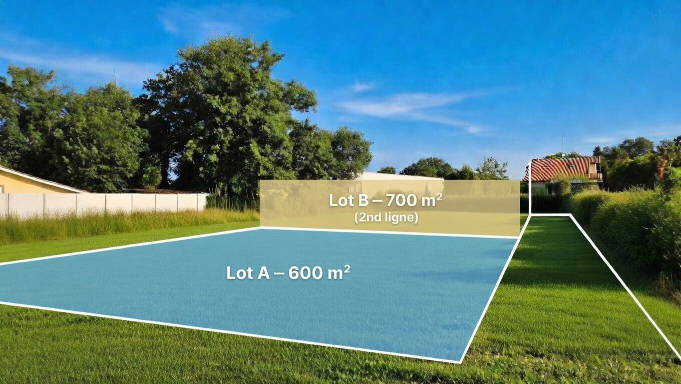 Terrain à bâtir de 700 m² à LANTON (33)