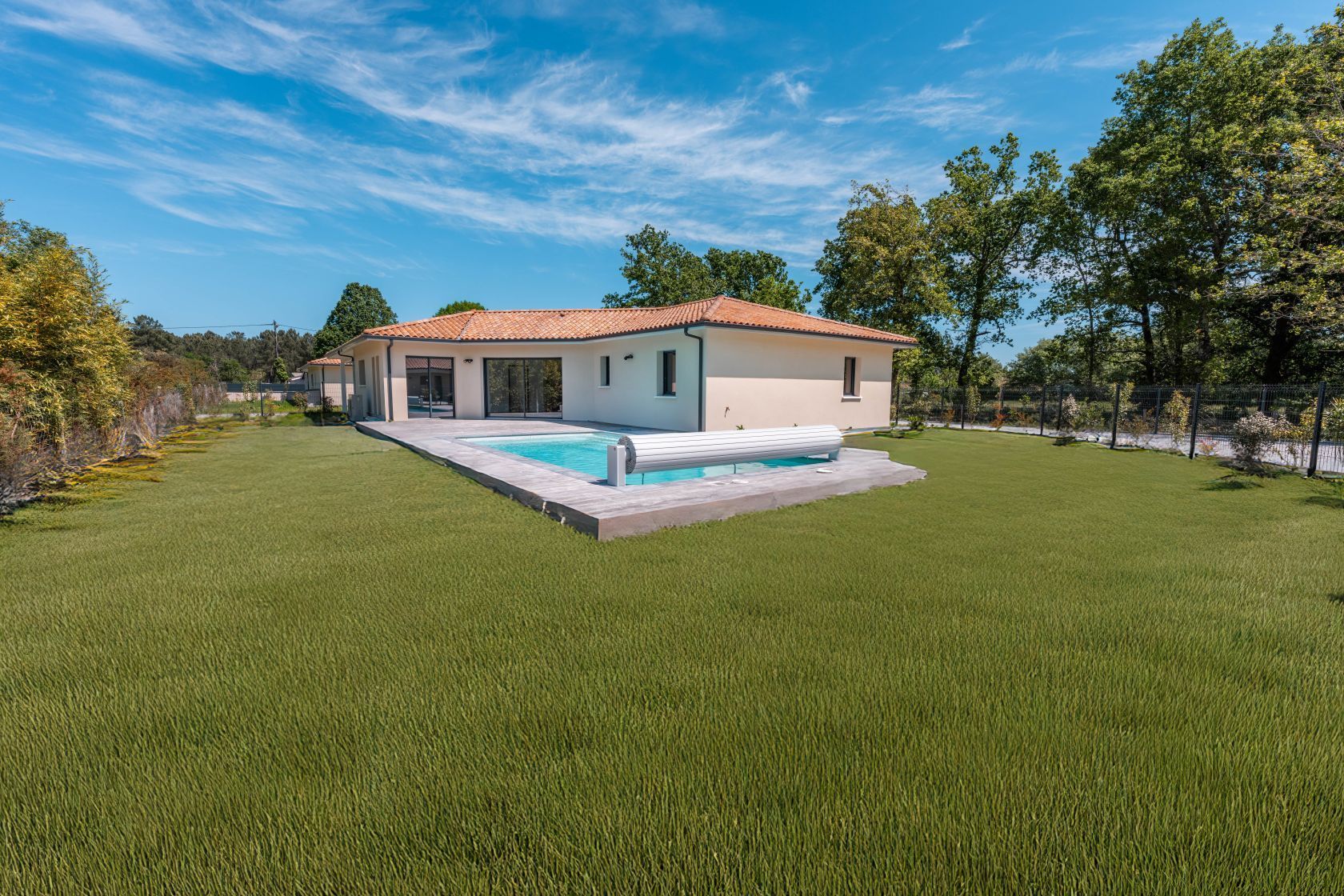Maison 140 m² 4 ch Terrain 765m² + piscine à SAINT-AUBIN-DE-MEDOC - visuel 2