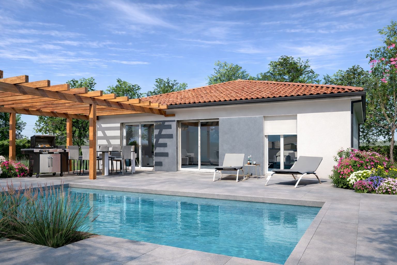 Projet de construction d'une maison 90 m² avec terrain à SAINT-MAGNE (33)