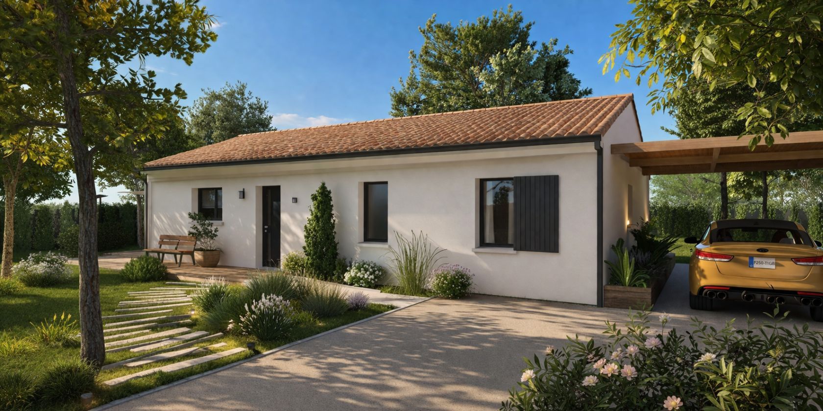 Projet de construction d'une maison 90 m² avec terrain à ARES (33) - visuel 1