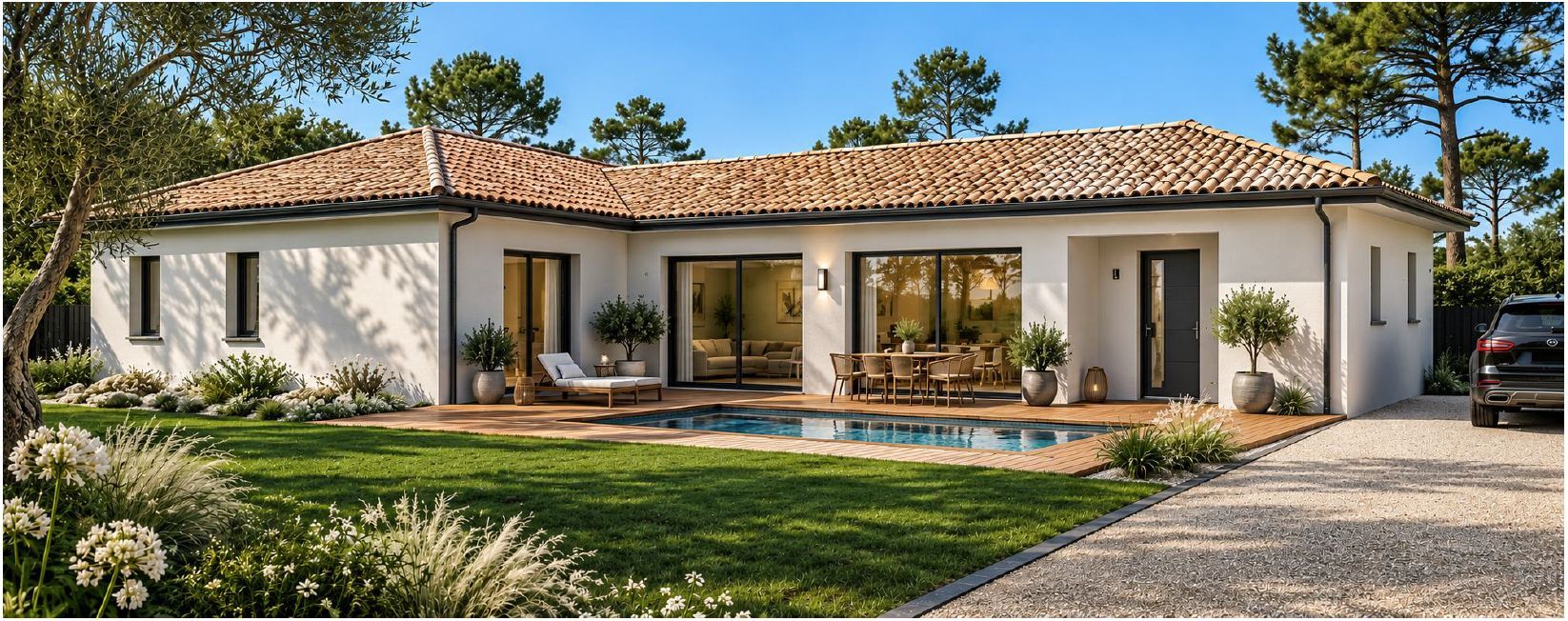 Projet de construction d'une maison 120.44 m² avec terrain à LANTON (33) - visuel 1