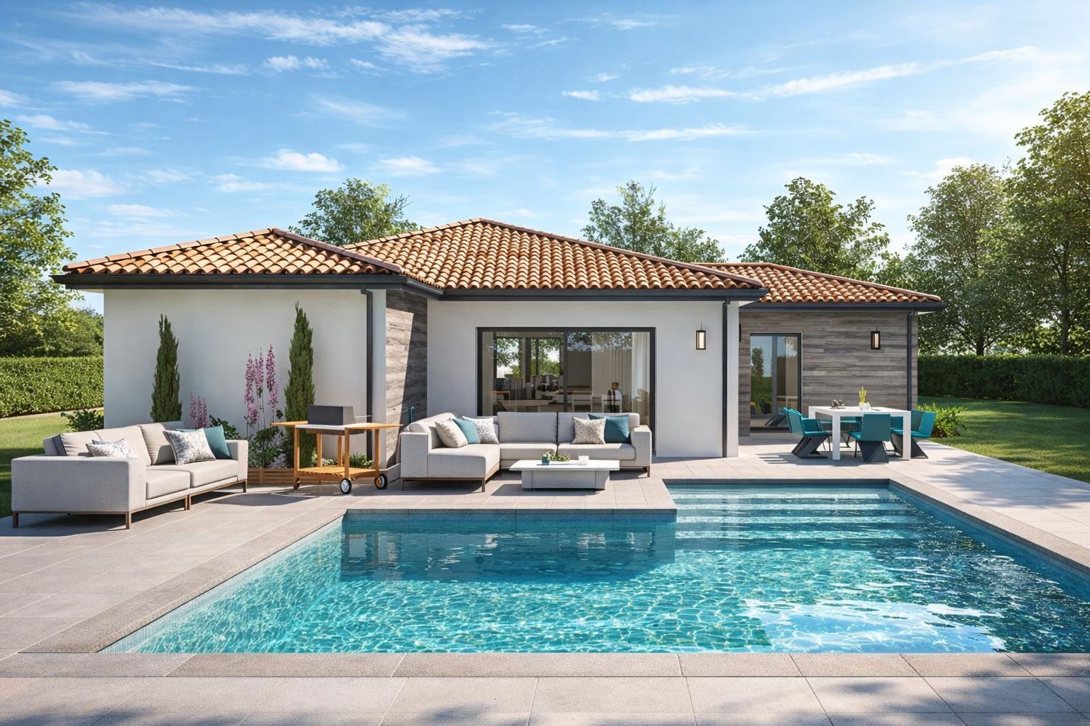 Projet de construction d'une maison 119 m² avec terrain à SALLES (33) - visuel 1