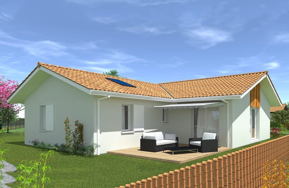 Maison  neuve de 98.51 m² ,3 chambres + garage sur un  terrain de 780m2 à SANGUINET (40)
