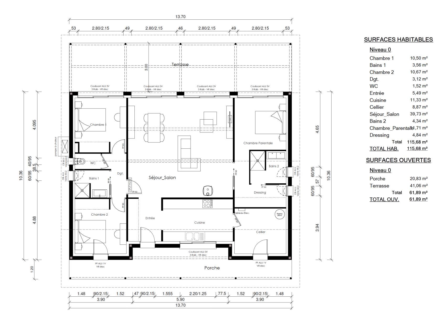 Projet de construction d'une maison 116m² avec terrain à HOURTIN (33) avec permis de construire OBTENU