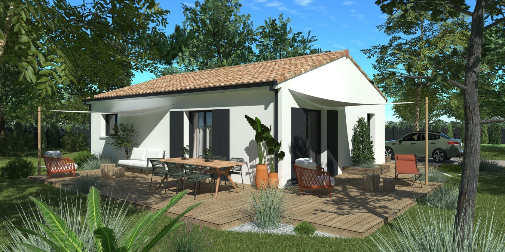 Projet de construction d'une maison 70m² avec terrain à BOURG (33) - visuel 2