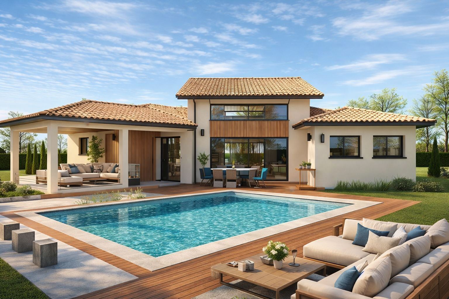 Projet de construction d'une maison 140 m² avec terrain à BOULIAC (33) - visuel 2