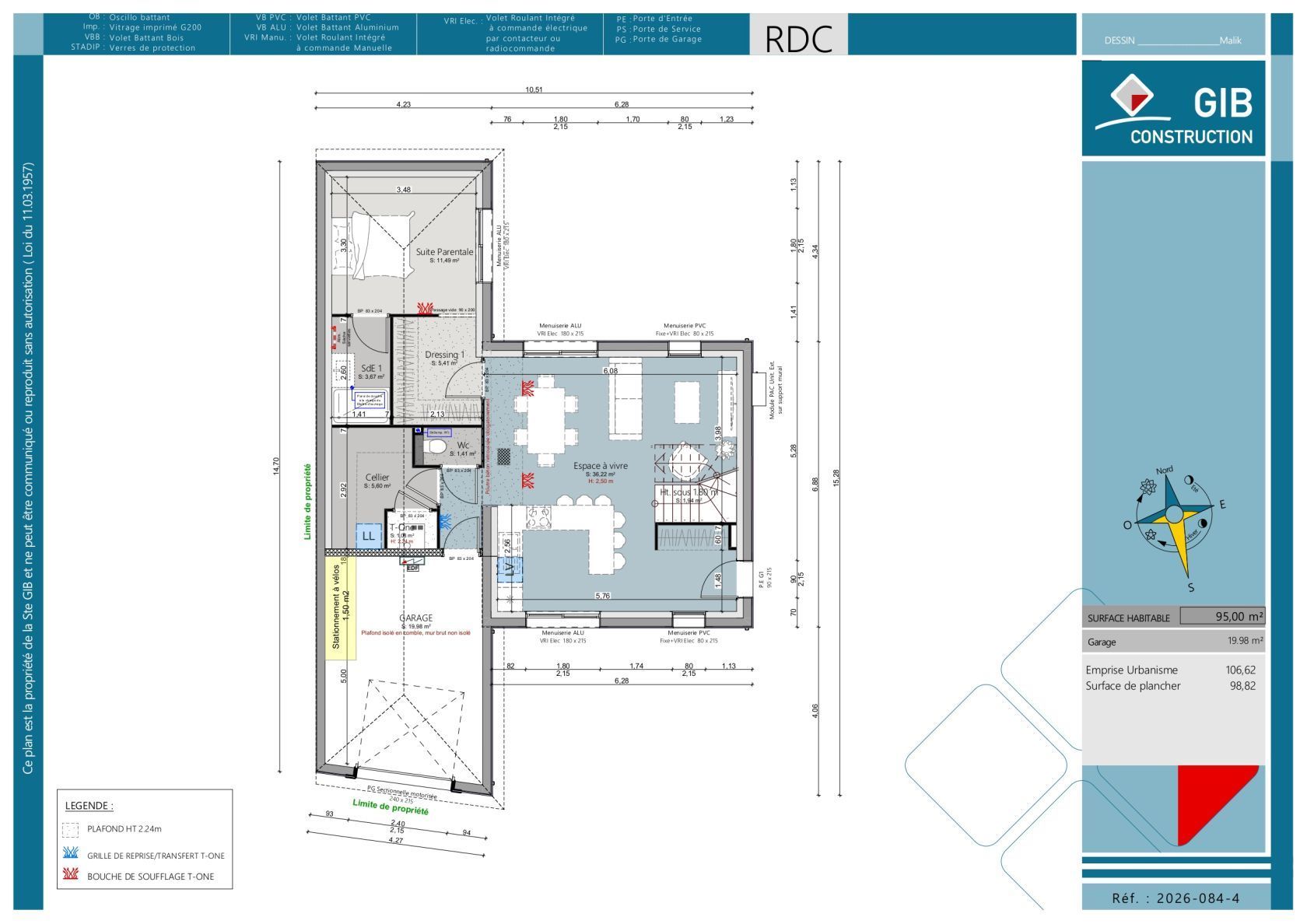 Maison 95 m2 3 chambres + Garage à Bordeaux - visuel 2