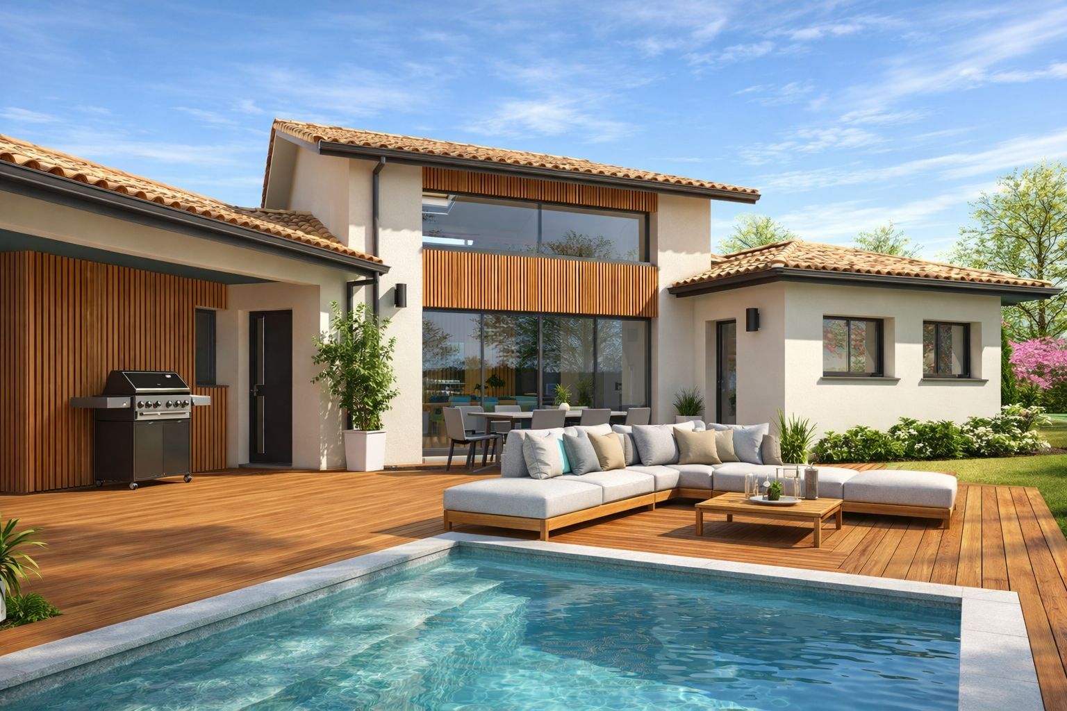 Projet de construction d'une maison 140 m² avec terrain à LA BREDE (33) - visuel 1