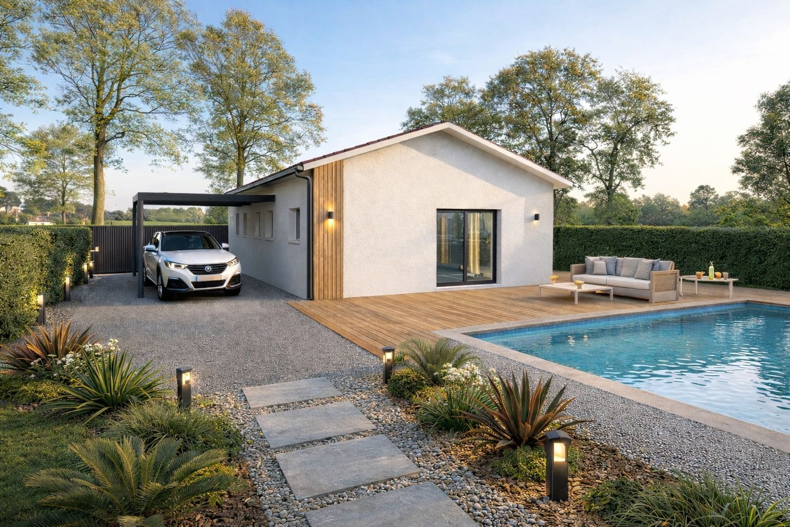 Projet de construction d'une maison 90 m² avec terrain à SORBETS (40) - visuel 2