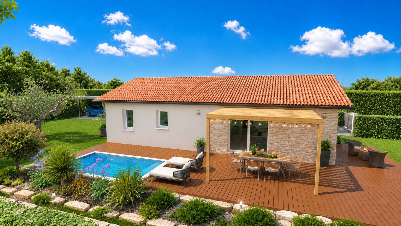 Projet de construction d'une maison 90 m² avec terrain à PRECHACQ-LES-BAINS (40)