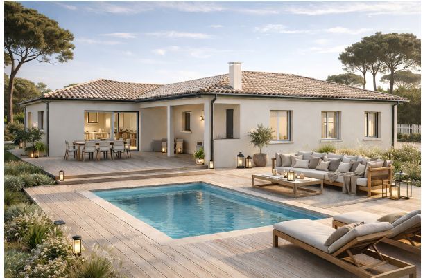 Projet de construction d'une maison 155m² avec terrain à MARTIGNAS-SUR-JALLE (33) - visuel 2