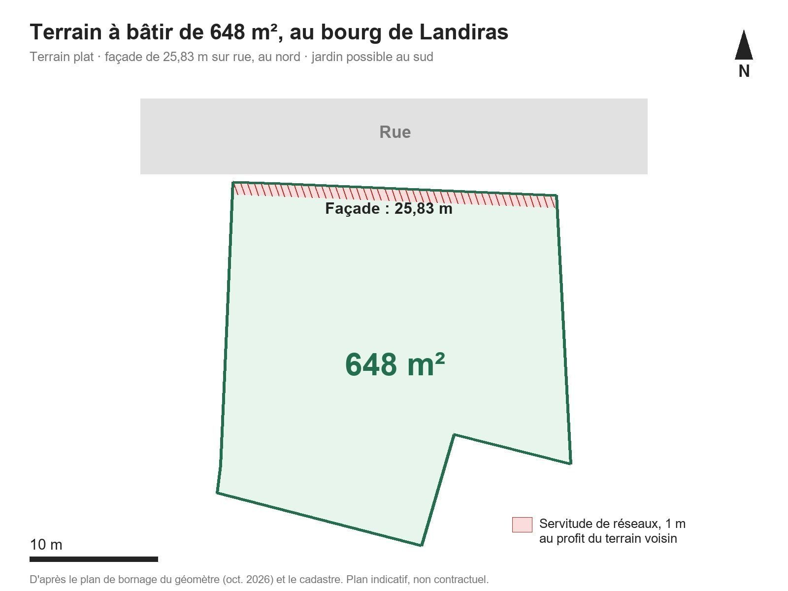 Terrain à bâtir de 648 m² à LANDIRAS (33) - visuel 2