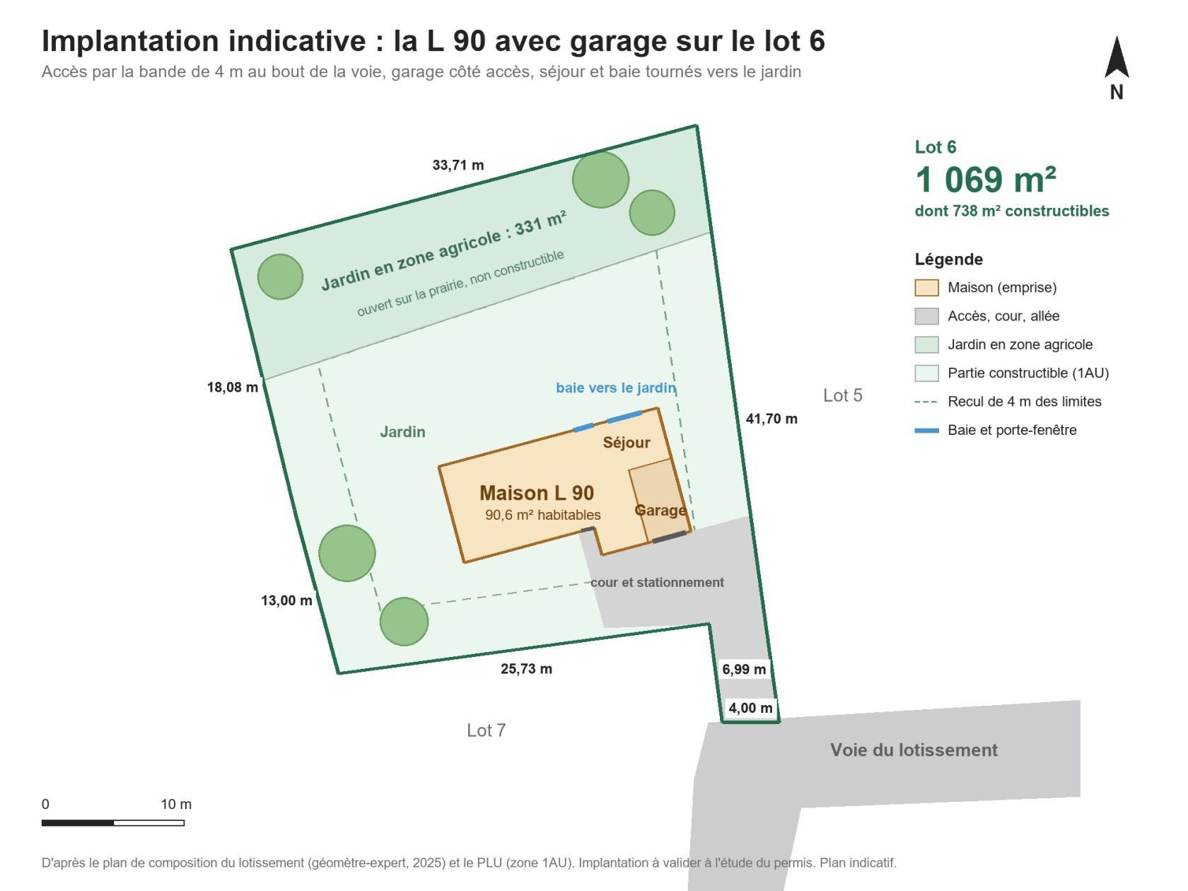 Plain-pied neuf 3 ch., 1 069 m², Virelade - visuel 4