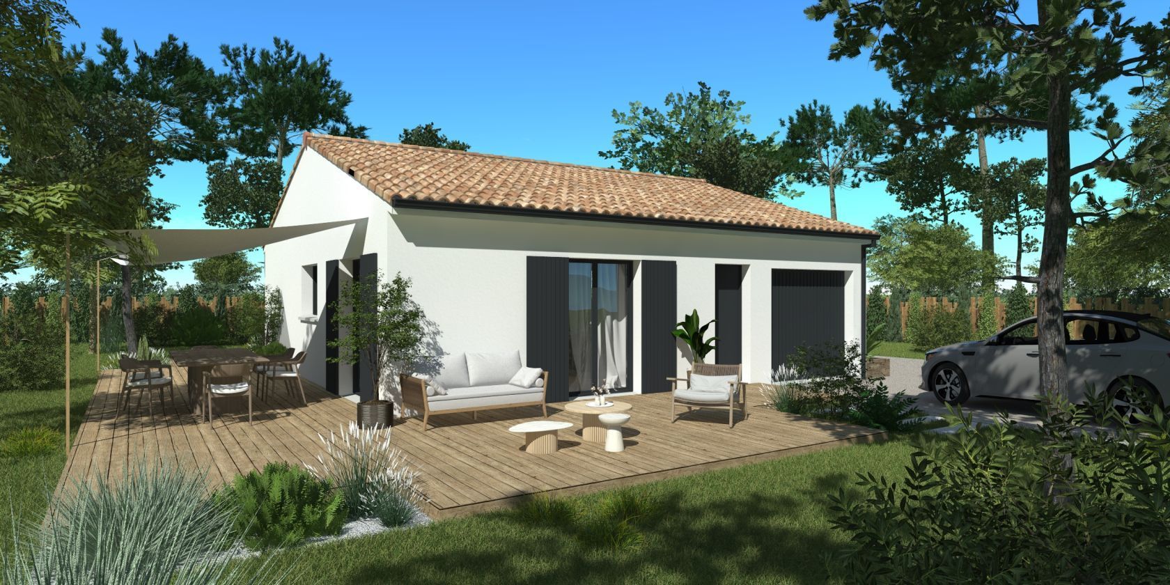 Projet de construction d'une maison 60m²+ garage avec terrain à MEDIS (17)