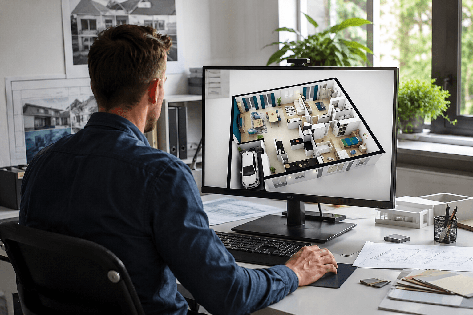 Vous ne trouvez pas votre modèle ? Notre bureau d'études conçoit votre maison 100% sur mesure.