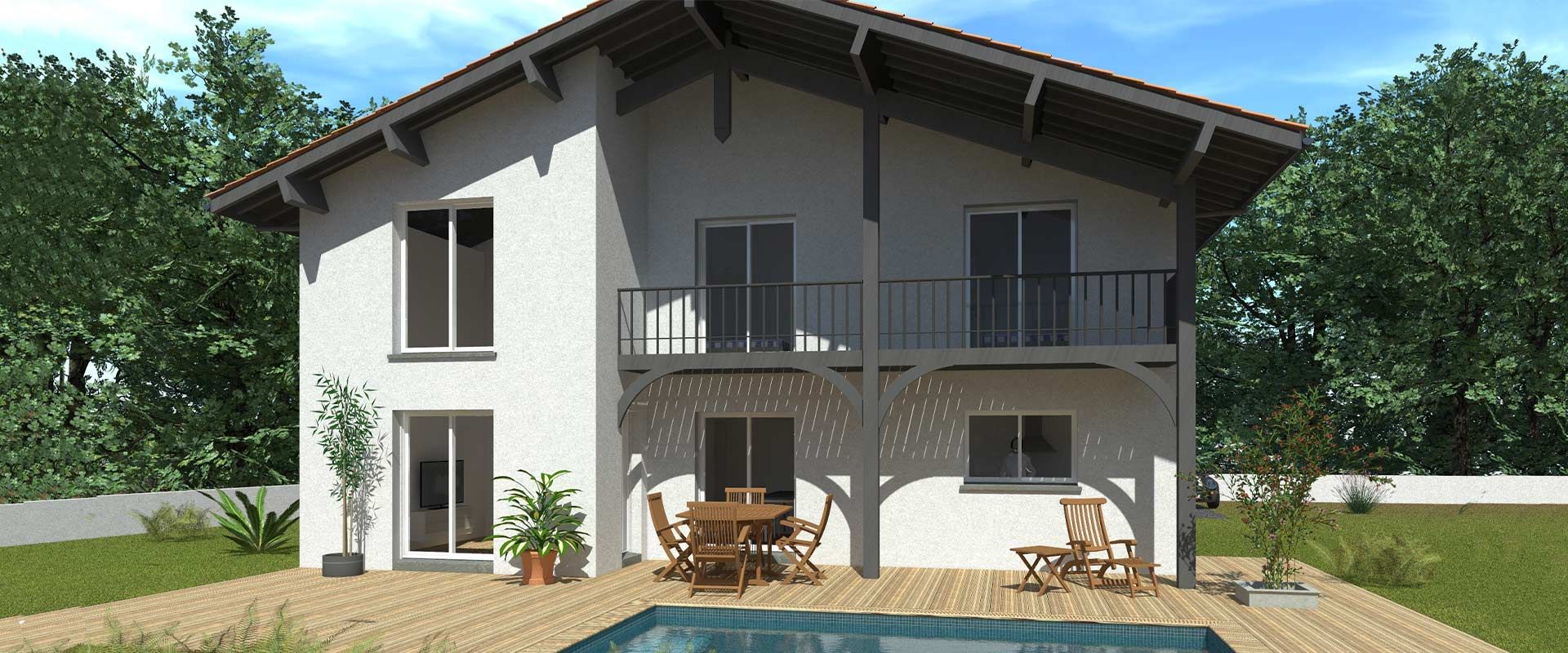 Maison landaise sur mesure à étage - visuel 1