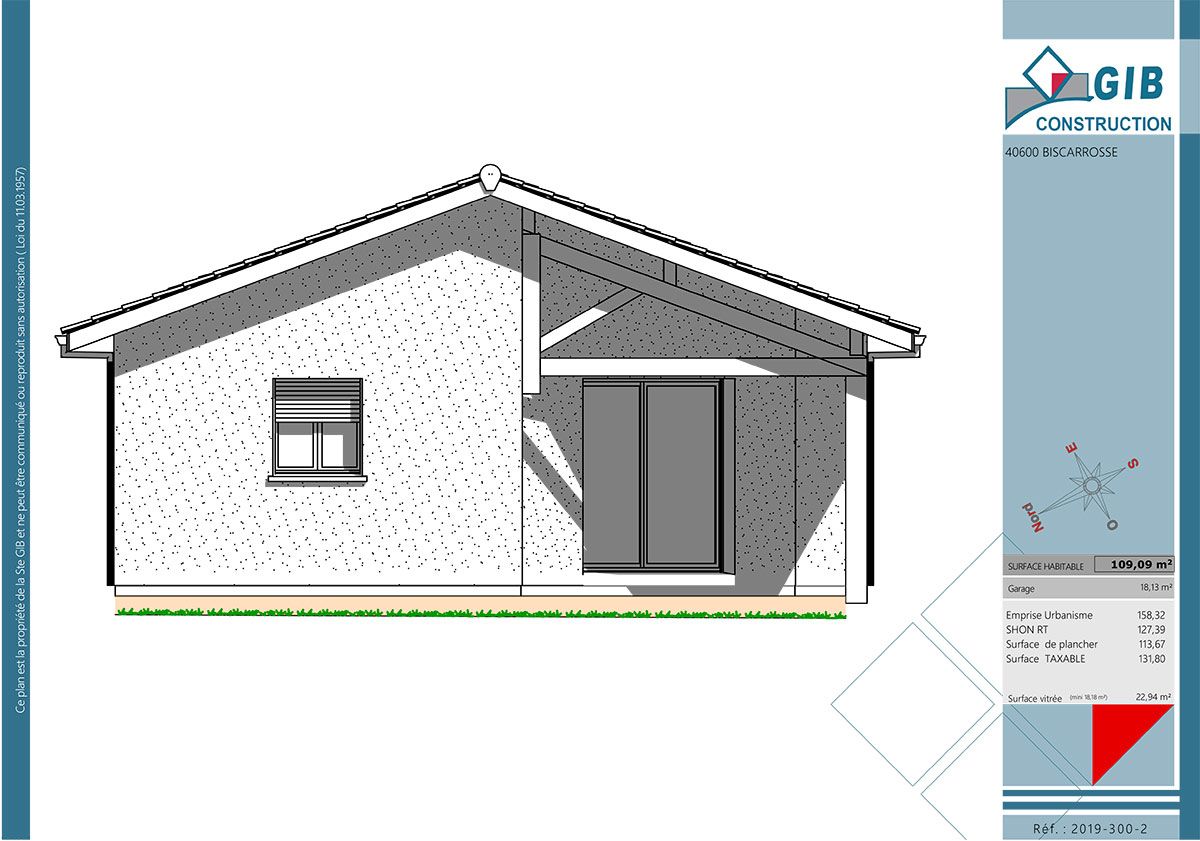 Maison moderne et traditionnelle avec terrasse couverte - visuel 3