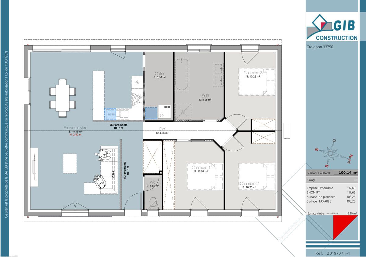 Jolie maison avec bardage bois - plan