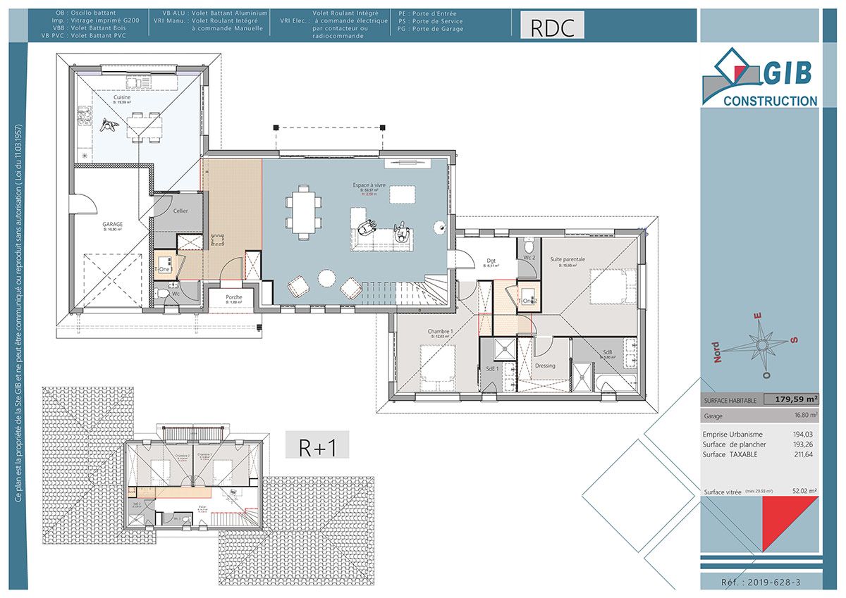 Villa arcachonnaise de charme - plan