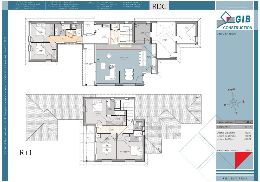 Maison unique, moderne et design - plan