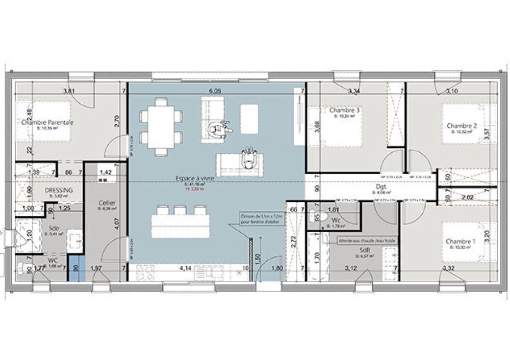 Maison familiale 4 chambres à Lugos - plan