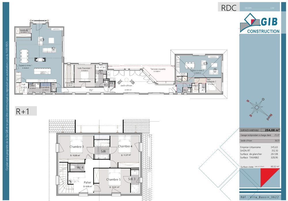 Villa de luxe style arcachonnaise - plan